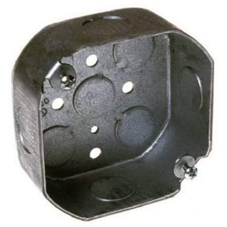 RACOORPORATED Electrical Box, 15.5 cu in, Ceiling Box, Steel, Octagon 8125